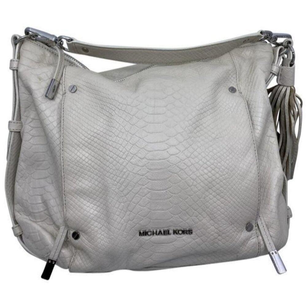 michael kors cream leather shoulder bag - Picture 1 of 10